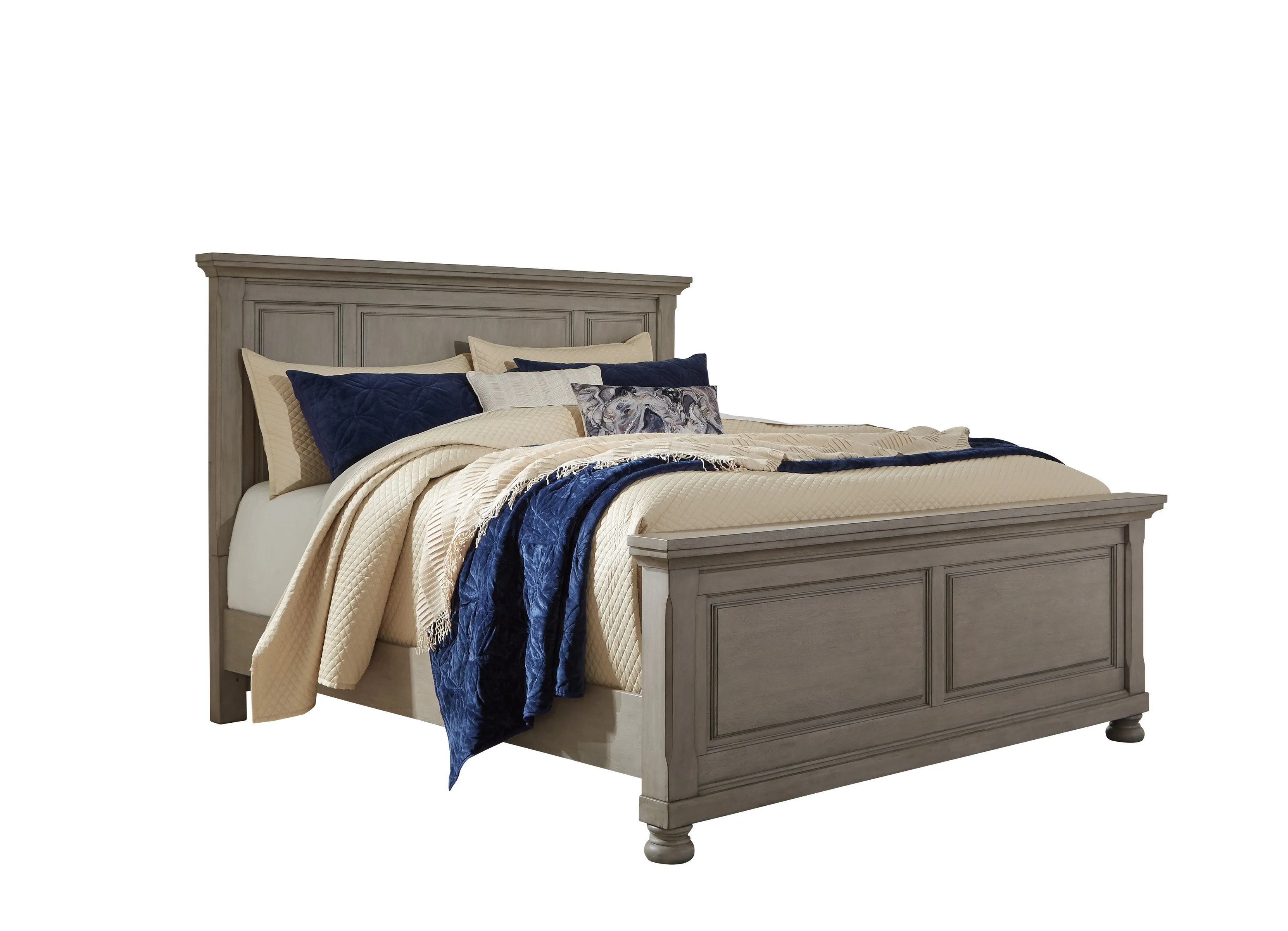 Lettner Light Gray Queen Panel Bed