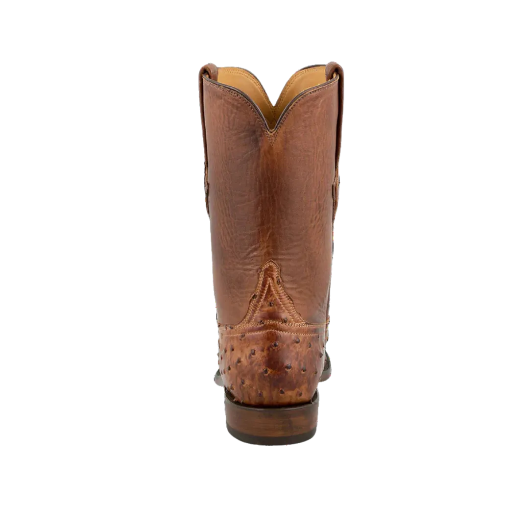 Lucchese Men's Full Quill Ostrich Roper Boots