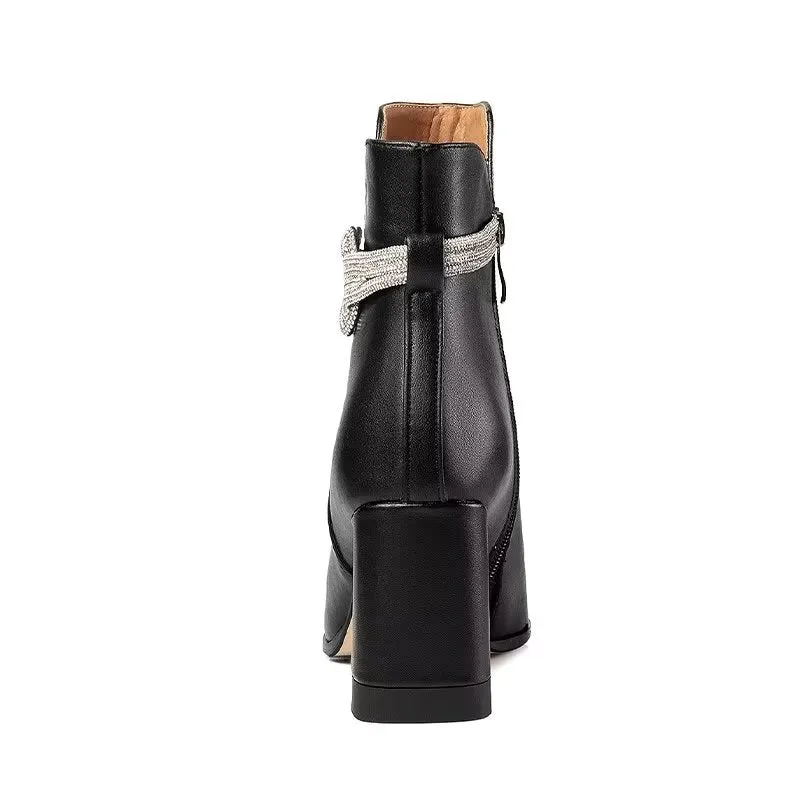 LuxeLeather Chic Pointed Toe High Heel Boots