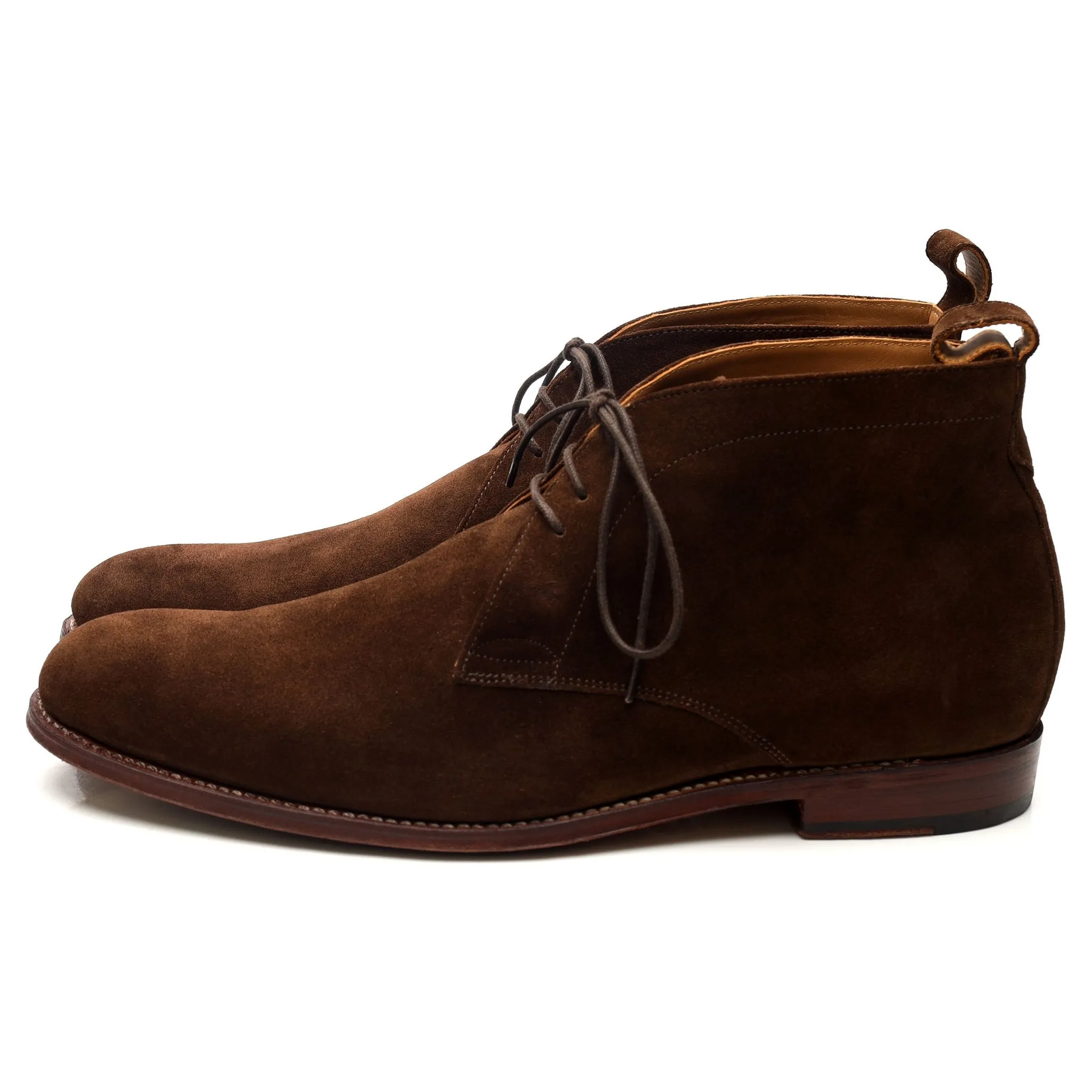 'Marcus' Dark Brown Suede Chukka Boots UK 10.5 F