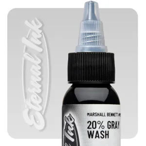 Marshall Bennett 20% Gray Wash — Eternal Tattoo Ink — Pick Size