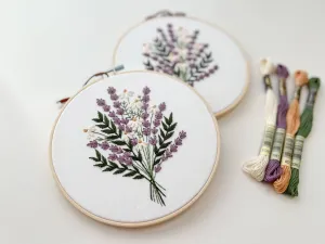 Matryoshka :  Lavender and Daisies Embroidery Kit