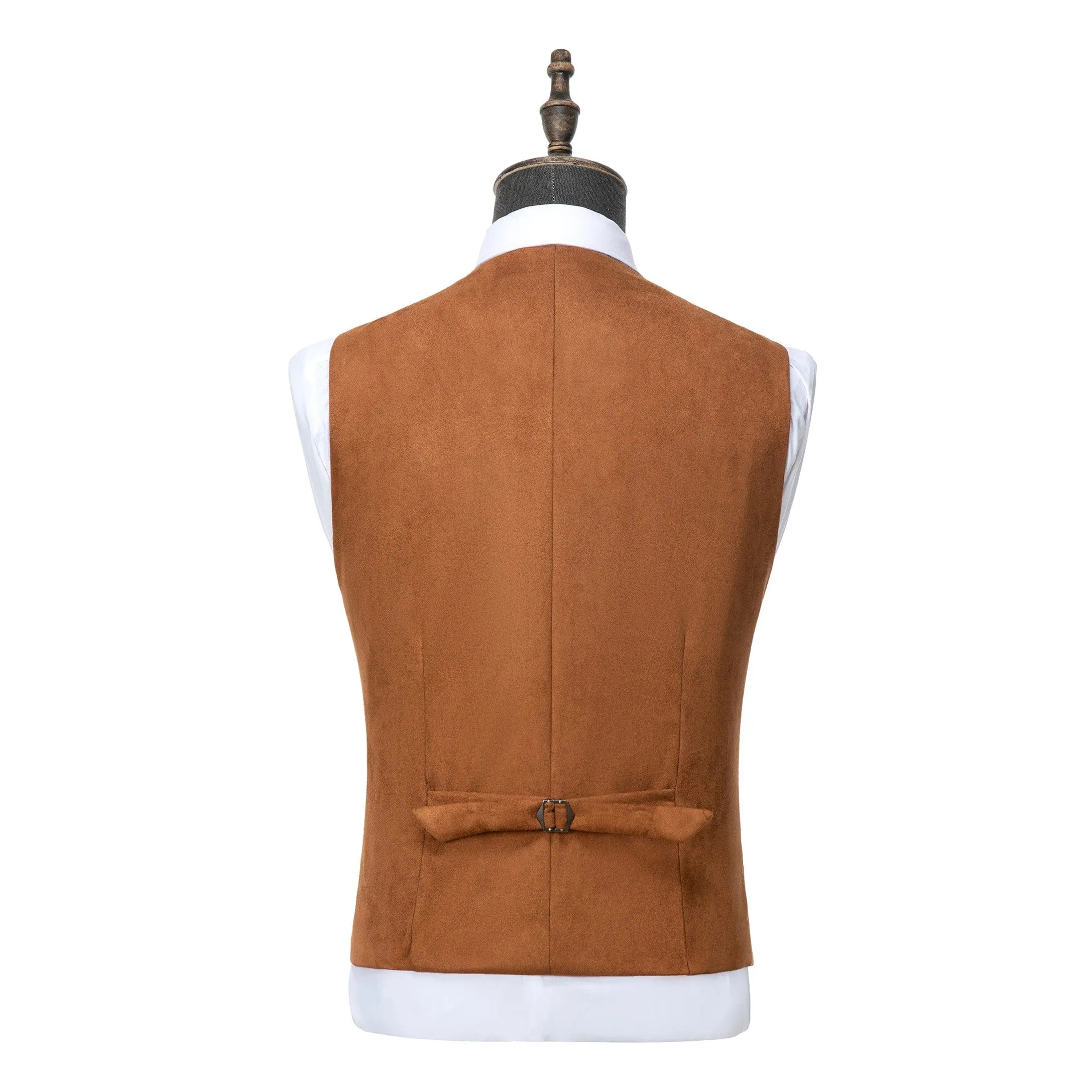 Men's Casual V Lapel Suede Waistcoat