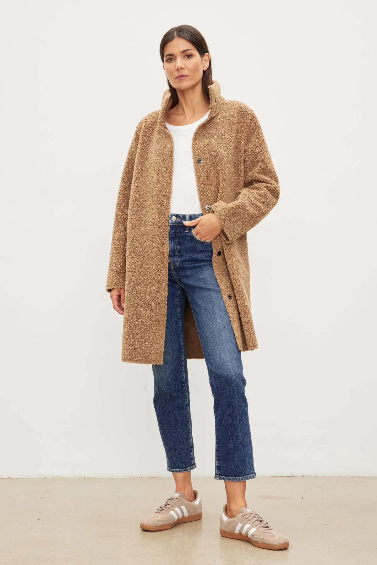 MIRABEL FAUX LUX SHERPA REVERSIBLE COAT