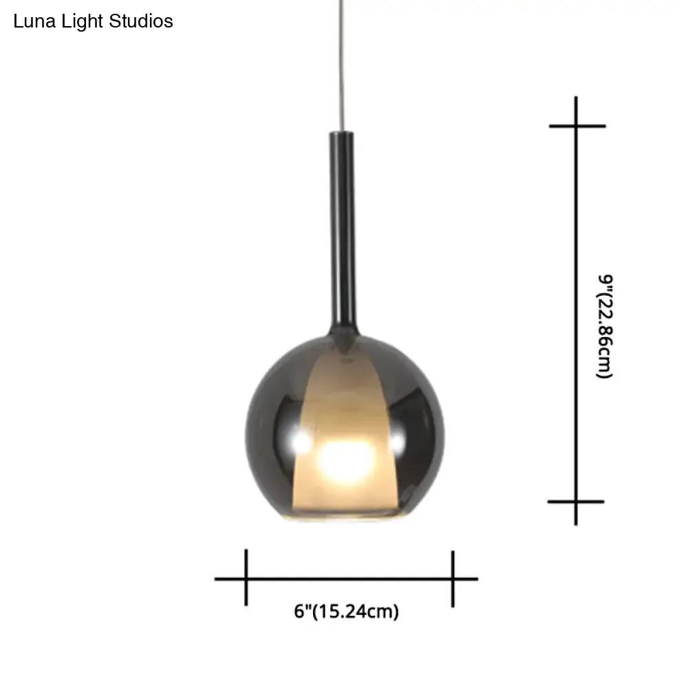 Modern Glass Pendant Lamp with Electroplated Polishing - Perfect for Dining & Bedroom