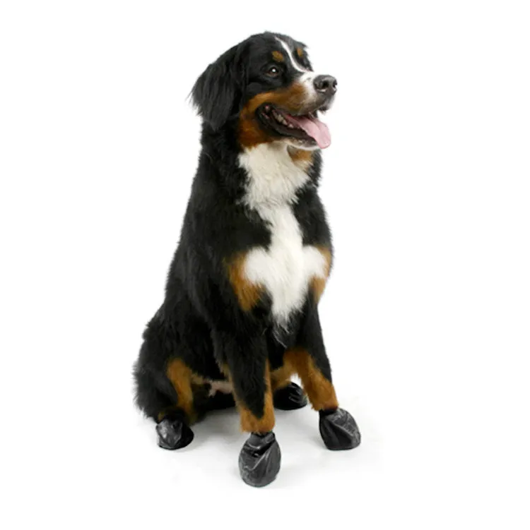 Natural Rubber Dog Boots in Black