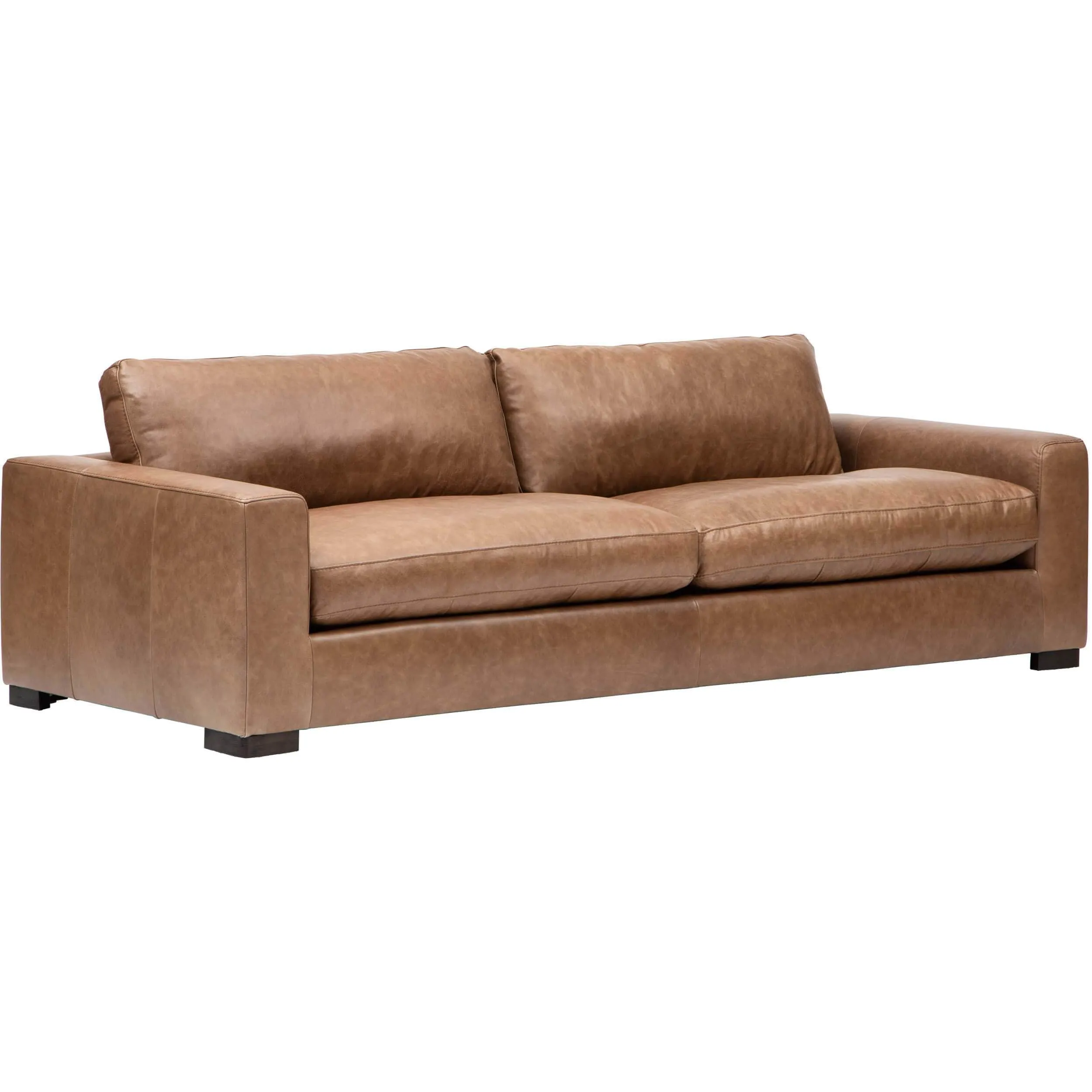 Paul Leather Sofa, Buffalo Saddle