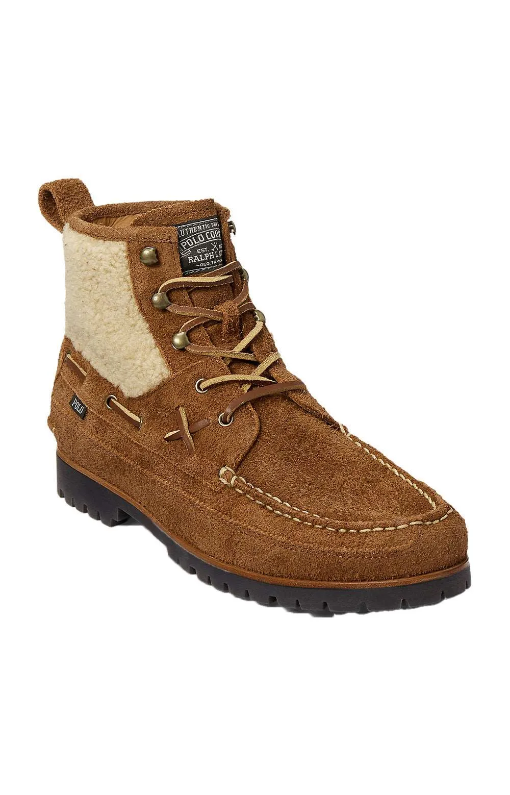 Polo Ralph Lauren Teak Suede & Faux-Shearling Ranger Mid Boots