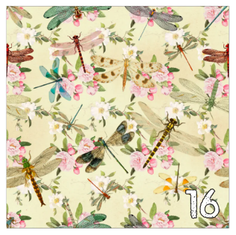 Printed Adhesive Vinyl VINTAGE DRAGONFLIES