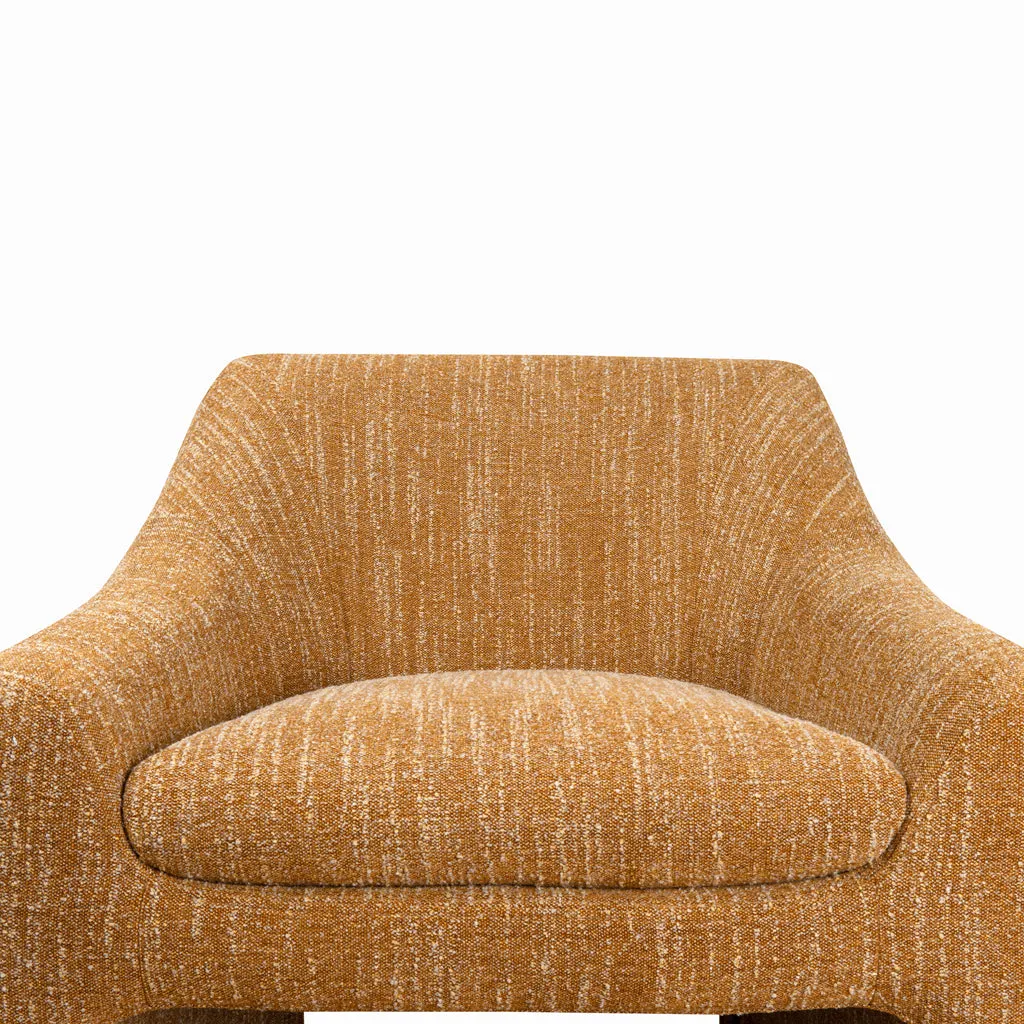 Rubin Fabric Armchair - Ginger Brown