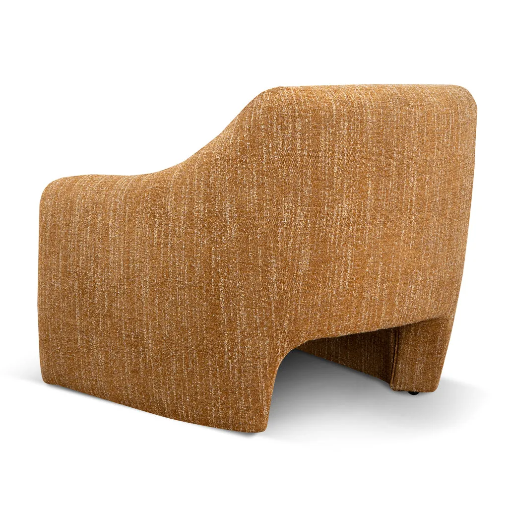 Rubin Fabric Armchair - Ginger Brown