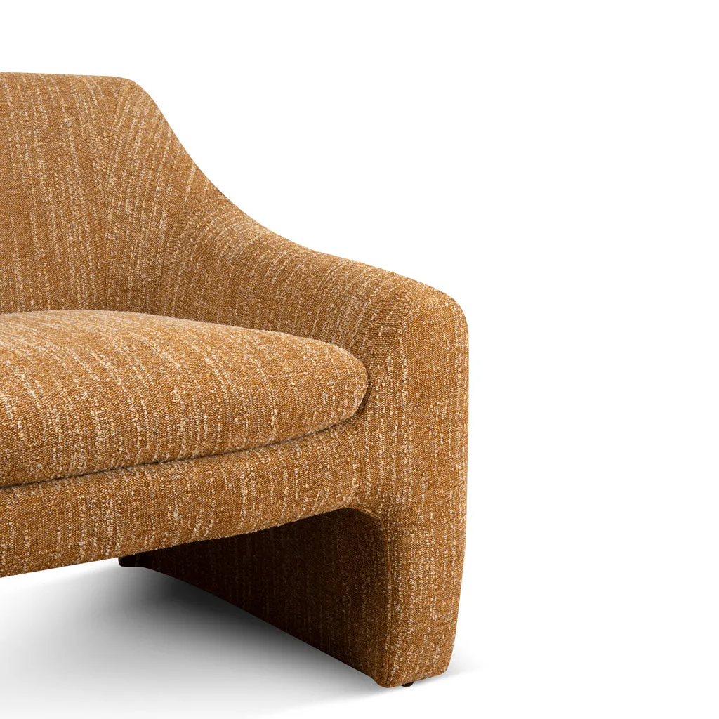 Rubin Fabric Armchair - Ginger Brown