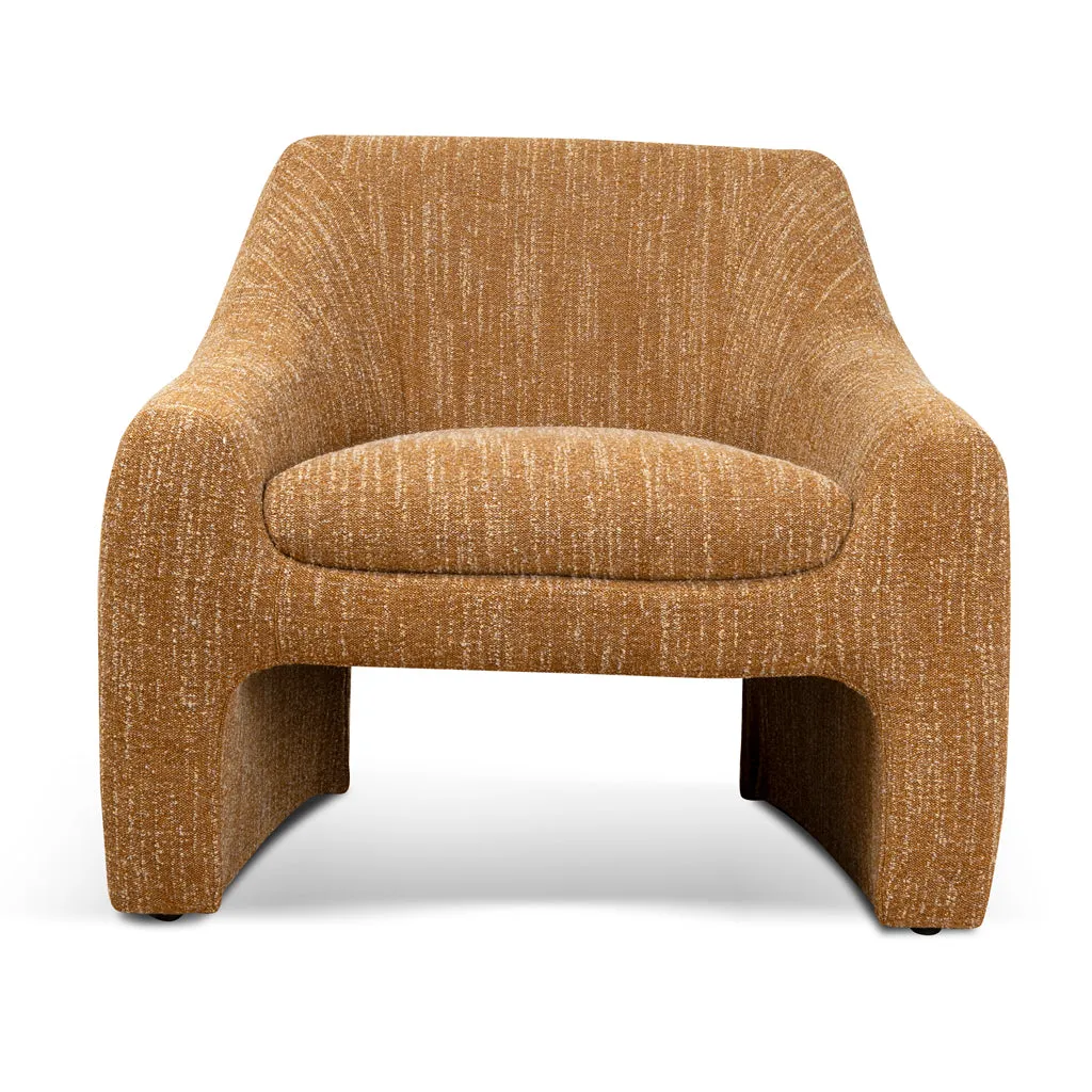 Rubin Fabric Armchair - Ginger Brown