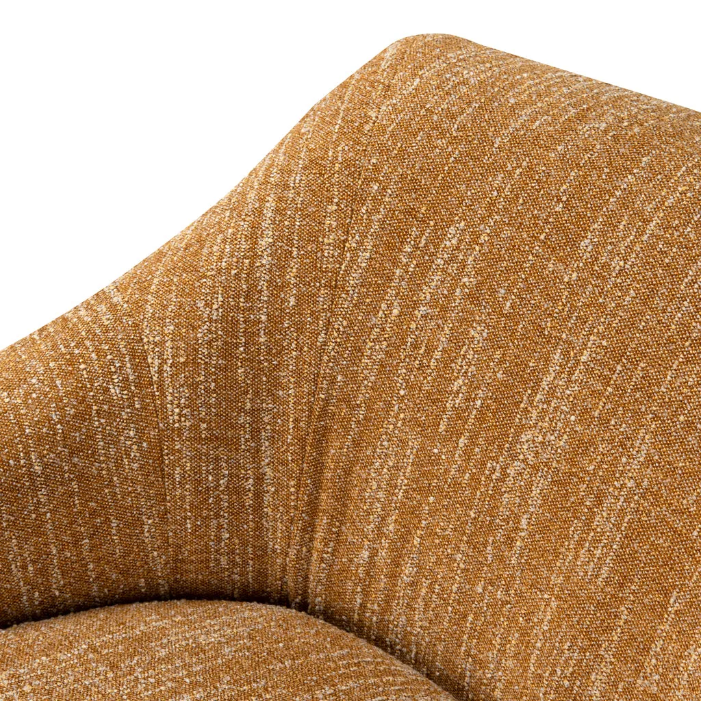 Rubin Fabric Armchair - Ginger Brown