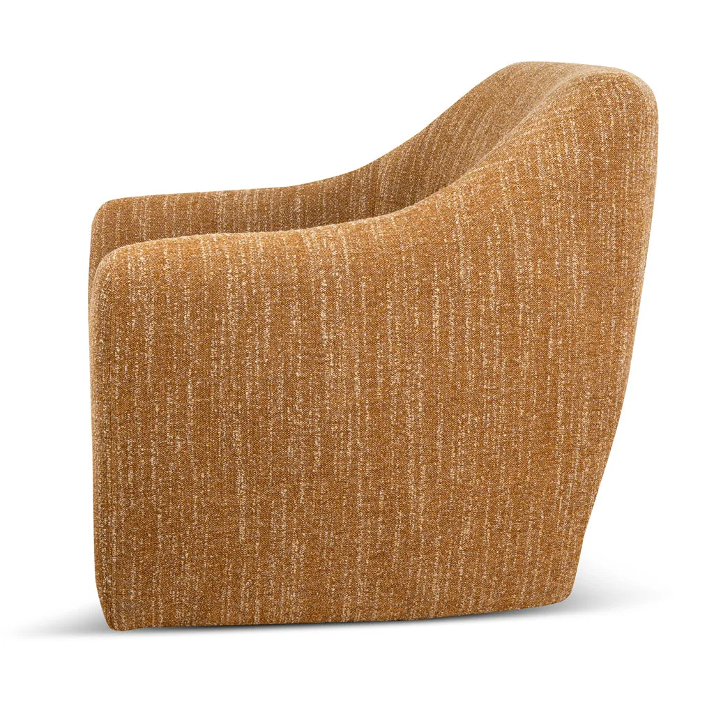 Rubin Fabric Armchair - Ginger Brown