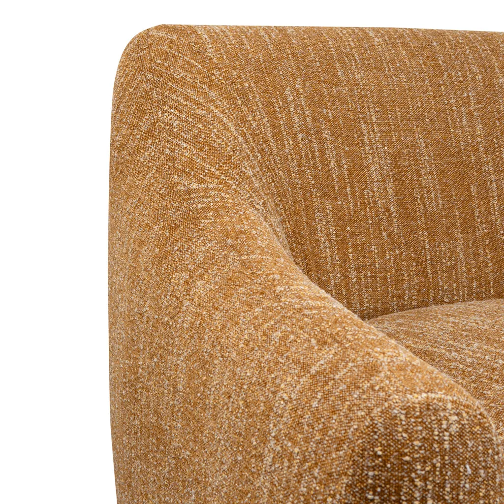 Rubin Fabric Armchair - Ginger Brown