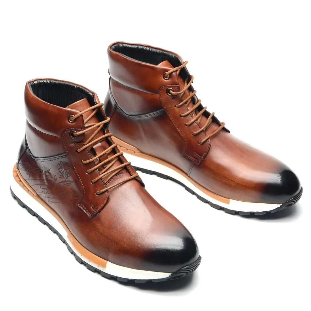 Rugged Style Leather Boots