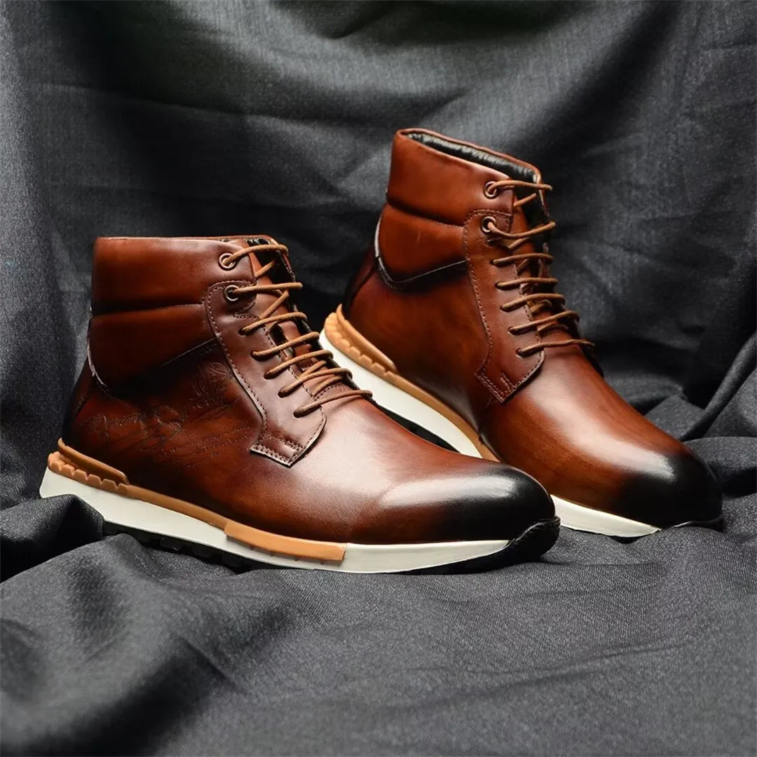 Rugged Style Leather Boots