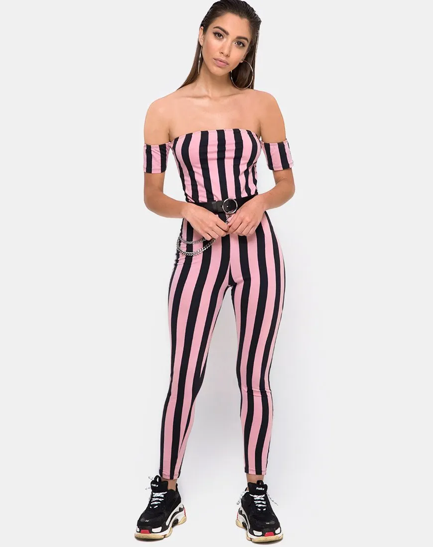 Silen Unitard in Campbell Stripe