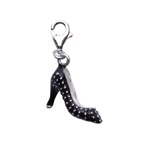 Silver High Heel Shoe Charm