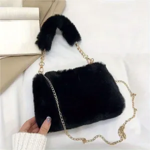 Soft Plush Fluffy Fur Crossbody Tote Handbags