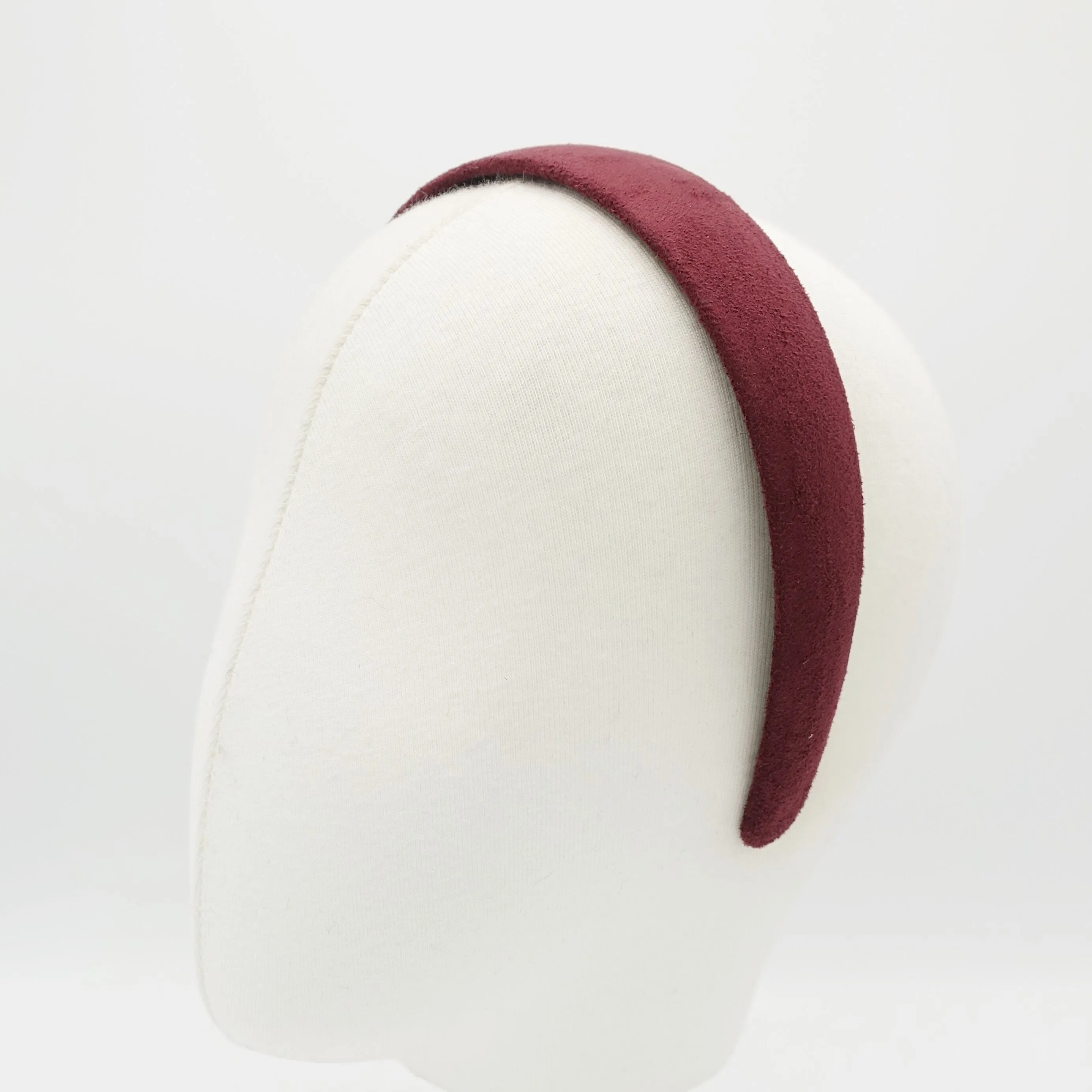 solid suede fabric hairband medium width natural fashion headband