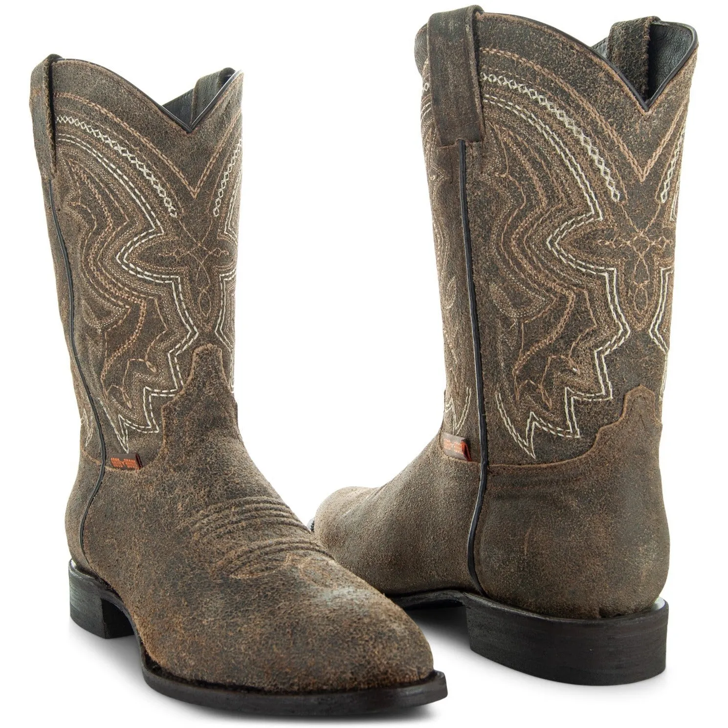 Soto Boots Mens Tan Distressed Leather Cowboy Boots