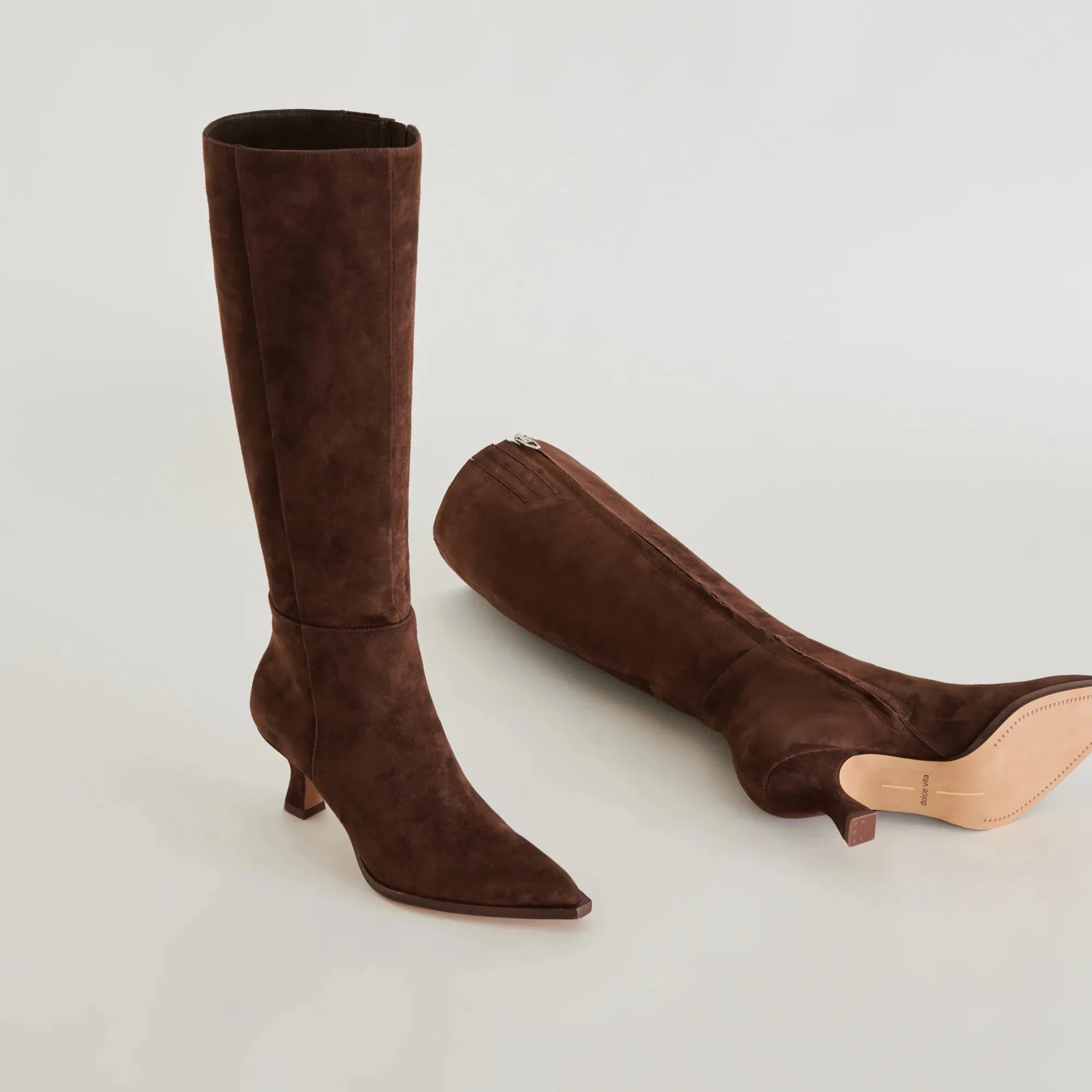 The Auggie Boots by Dolce Vita - Dark Brown Suede