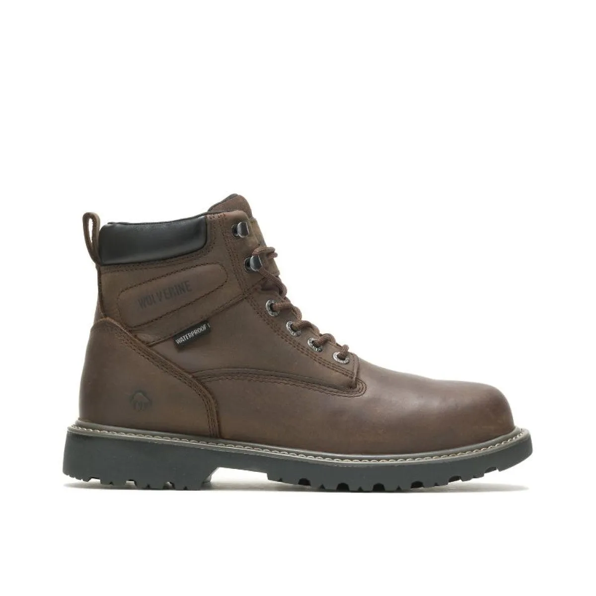 WOLVERINE W10643-EW FLOORHAND WP 6'' MN'S (Extra Wide) Dark Brown Leather Work Boots